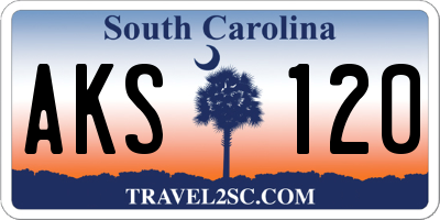 SC license plate AKS120