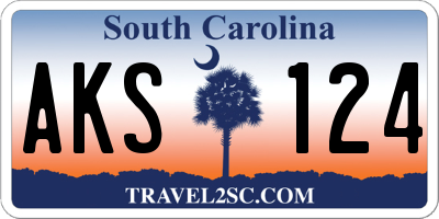 SC license plate AKS124
