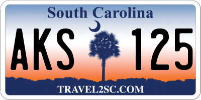SC license plate AKS125