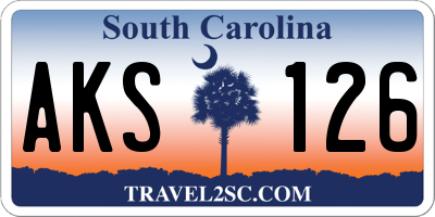 SC license plate AKS126