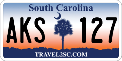 SC license plate AKS127