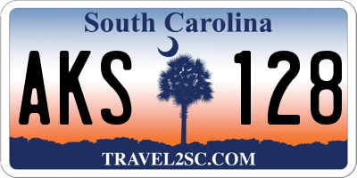 SC license plate AKS128