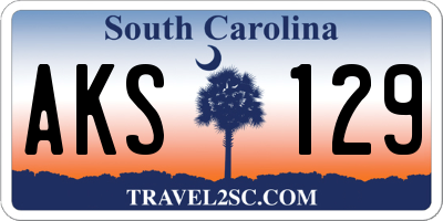 SC license plate AKS129