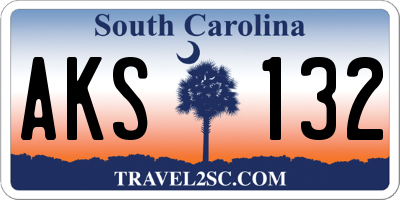 SC license plate AKS132