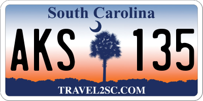SC license plate AKS135