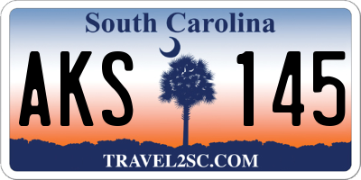 SC license plate AKS145