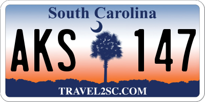 SC license plate AKS147