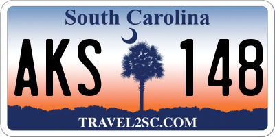 SC license plate AKS148