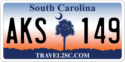 SC license plate AKS149