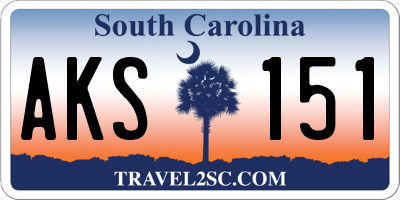 SC license plate AKS151