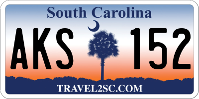 SC license plate AKS152