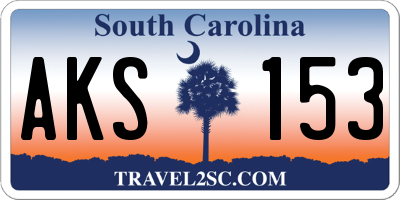 SC license plate AKS153