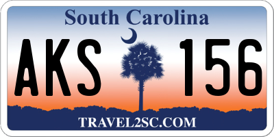SC license plate AKS156