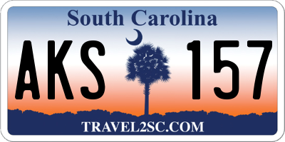 SC license plate AKS157