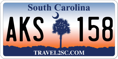 SC license plate AKS158