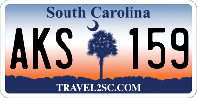 SC license plate AKS159