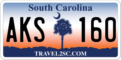 SC license plate AKS160
