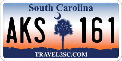 SC license plate AKS161