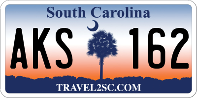 SC license plate AKS162