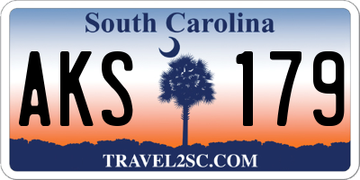 SC license plate AKS179