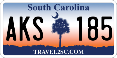 SC license plate AKS185