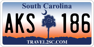 SC license plate AKS186