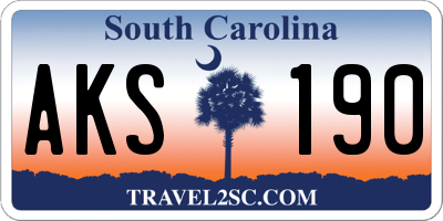 SC license plate AKS190
