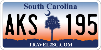SC license plate AKS195