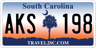 SC license plate AKS198