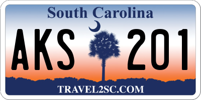 SC license plate AKS201