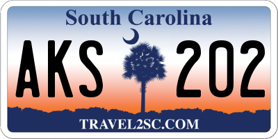 SC license plate AKS202