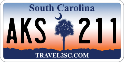 SC license plate AKS211