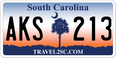 SC license plate AKS213