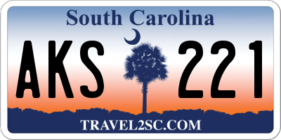 SC license plate AKS221