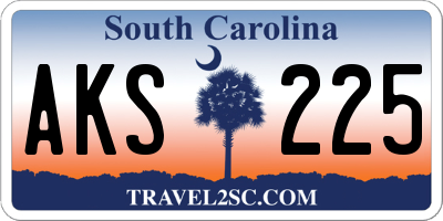 SC license plate AKS225