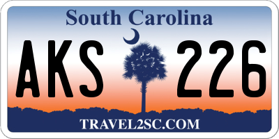 SC license plate AKS226