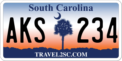 SC license plate AKS234