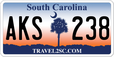 SC license plate AKS238