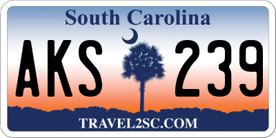 SC license plate AKS239