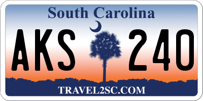 SC license plate AKS240