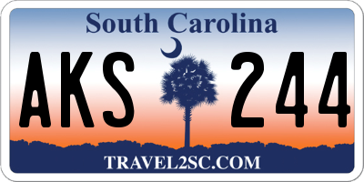 SC license plate AKS244