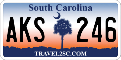 SC license plate AKS246