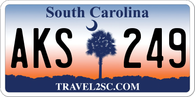 SC license plate AKS249