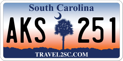 SC license plate AKS251