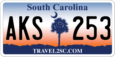 SC license plate AKS253