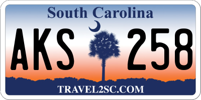 SC license plate AKS258