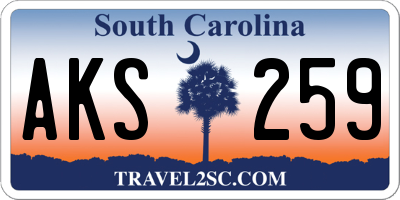 SC license plate AKS259