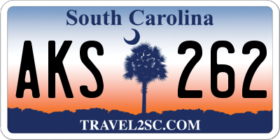 SC license plate AKS262