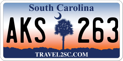 SC license plate AKS263