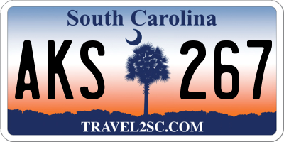 SC license plate AKS267